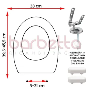 SEDILE COPRIWATER COMPATIBILE GRAVENA CROMA BIANCO
