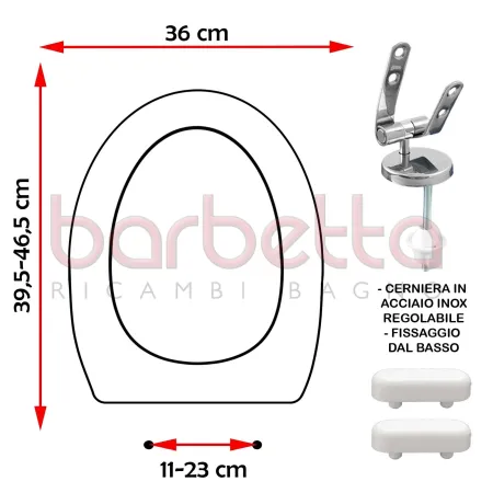SEDILE COPRIWATER COMPATIBILE CESAME FENICE BIANCO