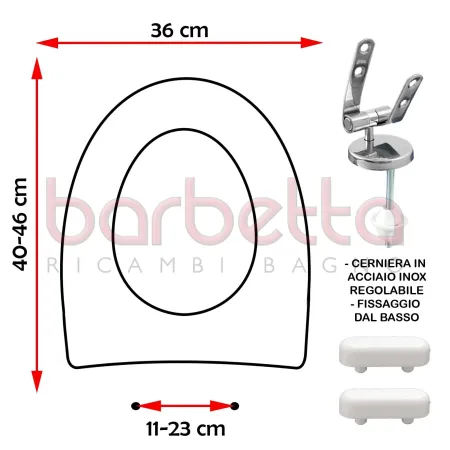 SEDILE COPRIWATER COMPATIBILE CESAME EQUA BIANCO