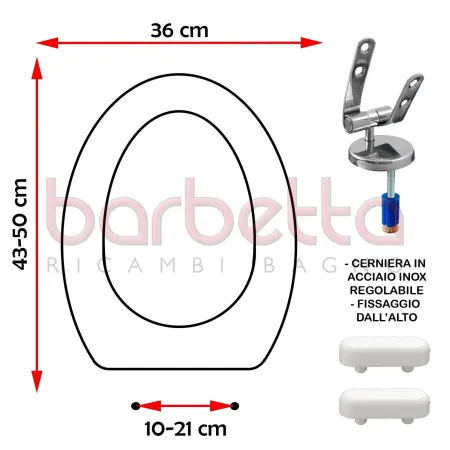 SEDILE COPRIWATER COMPATIBILE ESEDRA BASIC BIANCO