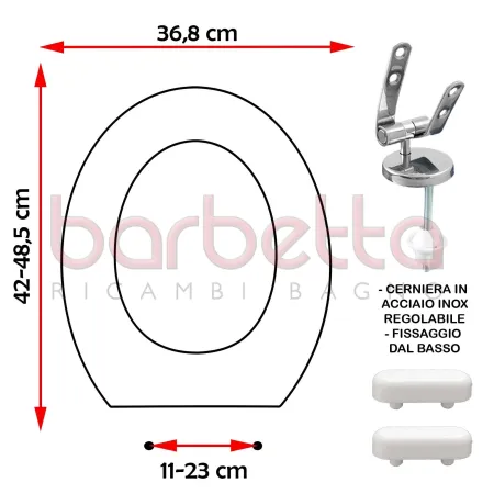 SEDILE COPRIWATER COMPATIBILE HATRIA-SPEA NIZZA BIANCO
