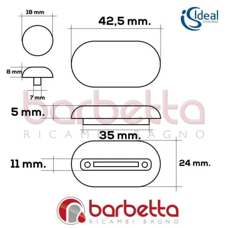 PARACOLPI GOMMINI COPRIWATER IDEAL STANDARD K802401