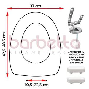 SEDILE COPRIWATER COMPATIBILE AZZURRA ZEUS BIANCO