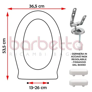 SEDILE COPRIWATER COMPATIBILE PONTE GIULIO ROSSARI CHIUSO BIANCO