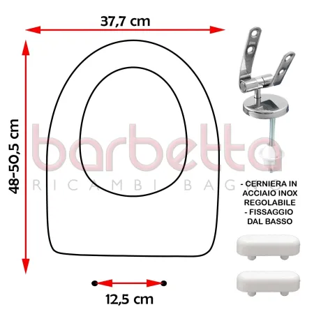 SEDILE COPRIWATER COMPATIBILE GALVIT DALI' NUOVO BIANCO