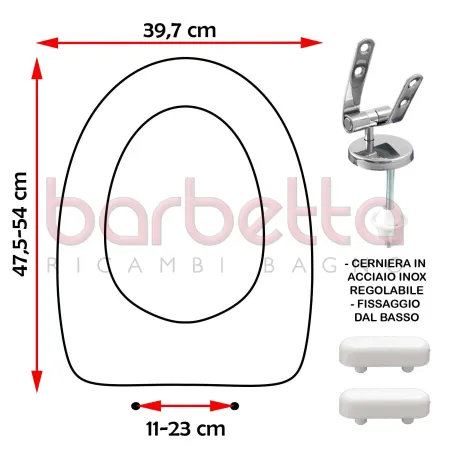SEDILE COPRIWATER COMPATIBILE GALASSIA EURO BIANCO