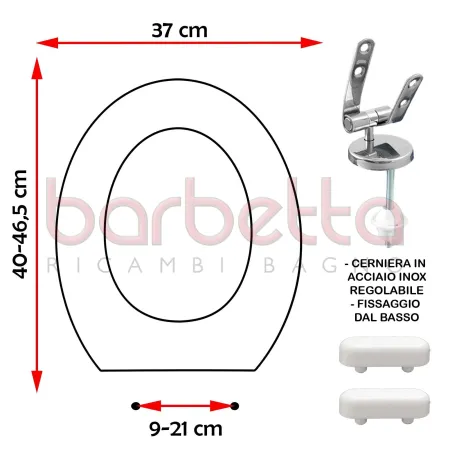 SEDILE COPRIWATER COMPATIBILE POZZI GINORI AURA BIANCO