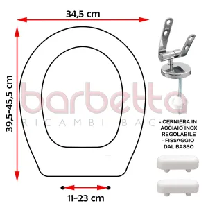 SEDILE COPRIWATER COMPATIBILE ROCA POLO BIANCO
