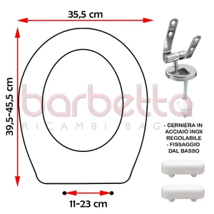SEDILE COPRIWATER COMPATIBILE CIELO PLANET BIANCO