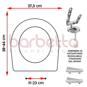 SEDILE COPRIWATER COMPATIBILE LINEA 3 DOVER BIANCO