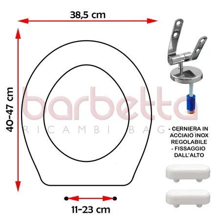 SEDILE COPRIWATER COMPATIBILE ESEDRA BULL 500 BIANCO