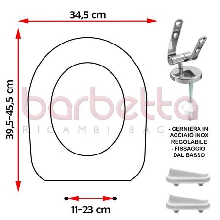 SEDILE COPRIWATER COMPATIBILE HIDRA ANGELA BIANCO