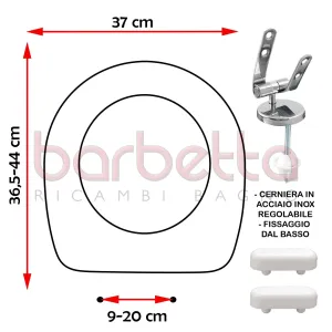 SEDILE COPRIWATER COMPATIBILE HIDRA SMARTY BIANCO