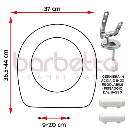 SEDILE COPRIWATER COMPATIBILE HIDRA SMARTY BIANCO