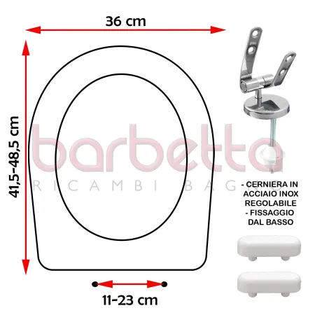 SEDILE COPRIWATER COMPATIBILE ESEDRA IMMAGINE BIANCO