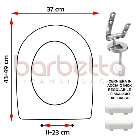 SEDILE COPRIWATER COMPATIBILE EOS MISTRAL BIANCO