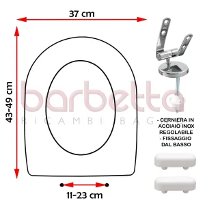 SEDILE COPRIWATER COMPATIBILE VILLEROY & BOCH BANDITOS BIANCO