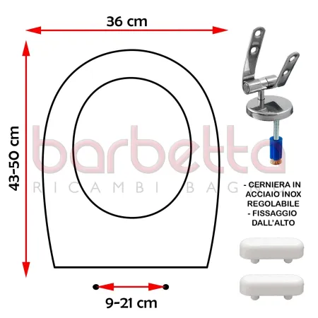 SEDILE COPRIWATER COMPATIBILE LAUFEN MODERNA NEW BIANCO