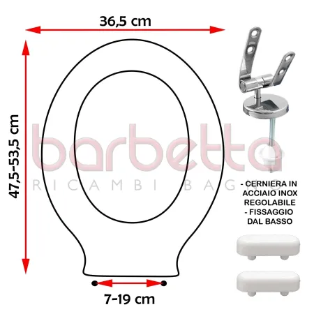 SEDILE COPRIWATER COMPATIBILE ASTRA VERSAILLES BIANCO