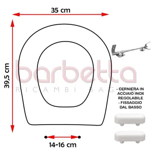 SEDILE COPRIWATER COMPATIBILE AXA NORMAL BIANCO