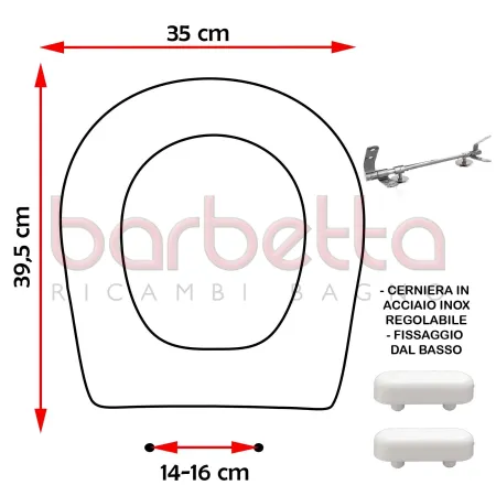 SEDILE COPRIWATER COMPATIBILE AXA NORMAL BIANCO