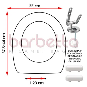 SEDILE COPRIWATER COMPATIBILE POZZI GINORI COLIBRI 2 BIANCO