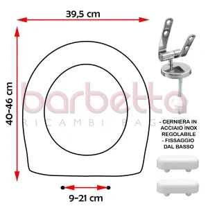SEDILE COPRIWATER COMPATIBILE DEVON & DEVON CARLYON BIANCO
