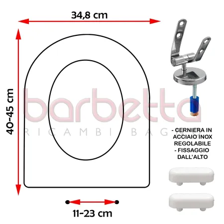 SEDILE COPRIWATER COMPATIBILE ALTHEA SMART BIANCO