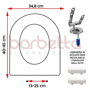 SEDILE COPRIWATER COMPATIBILE DURAVIT HAPPY SOSPESO BIANCO