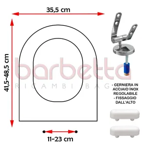 SEDILE COPRIWATER COMPATIBILE OLYMPIA CLEAR BIANCO