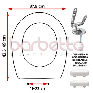 SEDILE COPRIWATER COMPATIBILE SANITOSCO KELA CHIUSO BIANCO