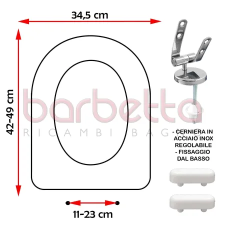 SEDILE COPRIWATER COMPATIBILE OLYMPIA SERIE 92 BIANCO
