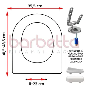 SEDILE COPRIWATER COMPATIBILE POZZI GINORI YDRA SOSPESO BIANCO