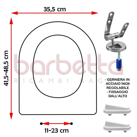 SEDILE COPRIWATER COMPATIBILE FLAMINIA RELAX BIANCO
