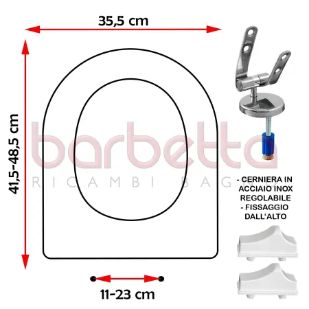 SEDILE COPRIWATER COMPATIBILE DOLOMITE CLODIA BIANCO