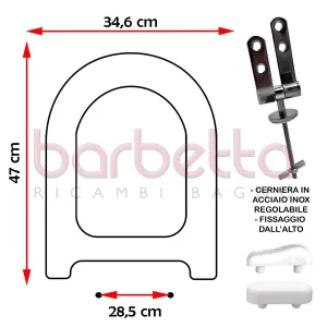 SEDILE COPRIWATER COMPATIBILE FLAMINIA VALENTINE VECCHIO BIANCO
