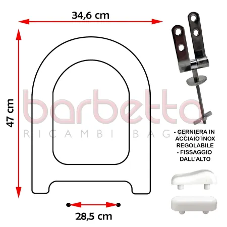 SEDILE COPRIWATER COMPATIBILE FLAMINIA VALENTINE VECCHIO BIANCO