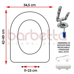 SEDILE COPRIWATER COMPATIBILE HIDRA PLUVIA SOSPESO BIANCO