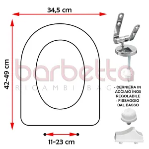 SEDILE COPRIWATER COMPATIBILE CESAME SINTESI BIANCO