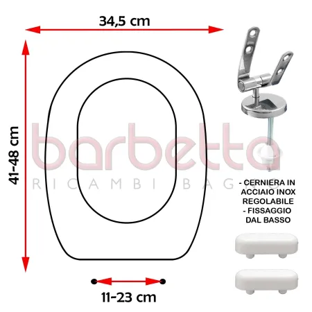 SEDILE COPRIWATER COMPATIBILE IDEAL STANDARD FIORILE BIANCO