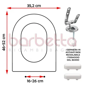 SEDILE COPRIWATER COMPATIBILE ASTRA SERIE 85 BIANCO