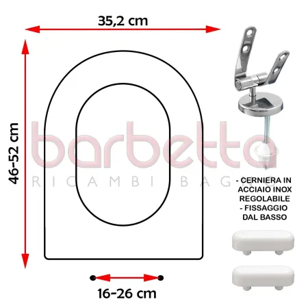 SEDILE COPRIWATER COMPATIBILE ASTRA SERIE 85 BIANCO