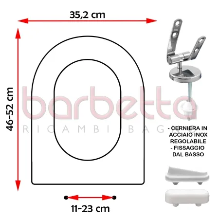 SEDILE COPRIWATER COMPATIBILE HIDRA ONDA BIANCO