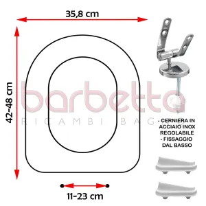 SEDILE COPRIWATER COMPATIBILE HATRIA-SPEA MARYLIN BIANCO