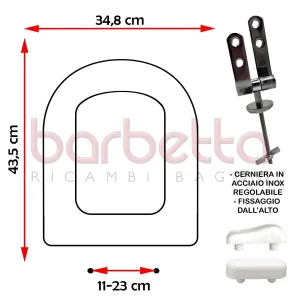 SEDILE COPRIWATER COMPATIBILE IDEAL STANDARD CALLA BIANCO