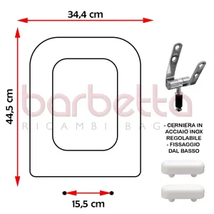 SEDILE COPRIWATER COMPATIBILE DOLOMITE EPOCA BIANCO