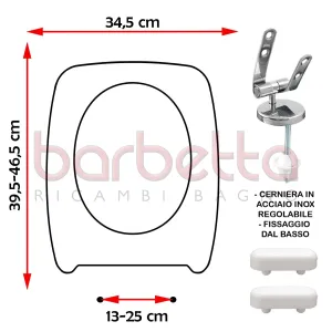 SEDILE COPRIWATER COMPATIBILE FLAMINIA MONO' (S02-140) BIANCO