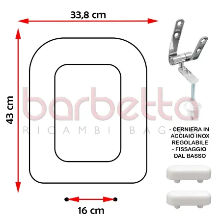 SEDILE COPRIWATER COMPATIBILE GRAVENA CONNY BIANCO