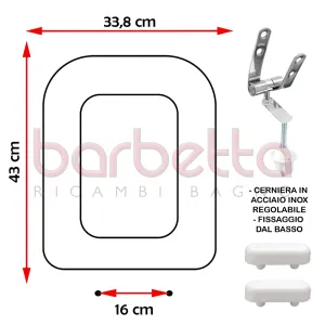 SEDILE COPRIWATER COMPATIBILE REATINE CORTINA BIANCO