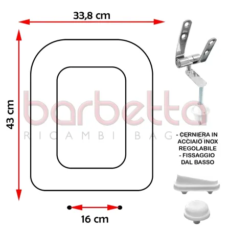 SEDILE COPRIWATER COMPATIBILE SENESI DUCCIO BIANCO